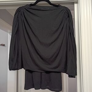 JW ANDERSON Black Draped Designer Blouse Women's Size 6 New MSRP $756